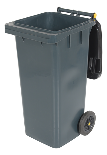 High Density Polyethylene 32 Gallon Trash Can Gray